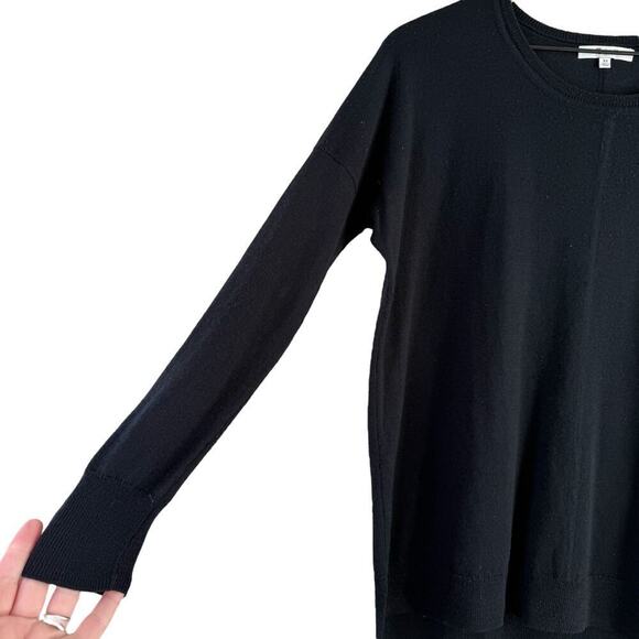 Madewell Black Rowhouse Merino‎ Wool Sweater, Size XS - Picture 6 of 13